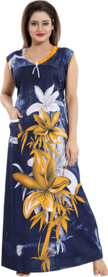 Mallinath Women Nighty(Multicolor)