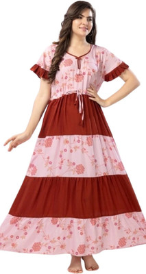 visaka Women Nighty(Maroon)