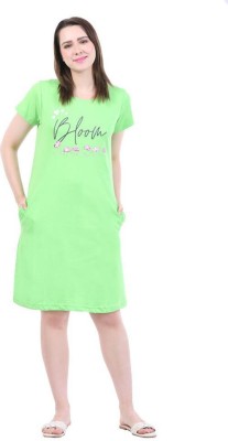 Aura N Me Women Nightshirts(Green)