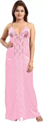 Rangmor Women Nighty(Pink)