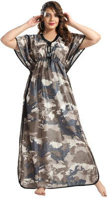 Zionity Women Nighty(Grey)