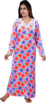 NACNO Women Nighty(Pink)