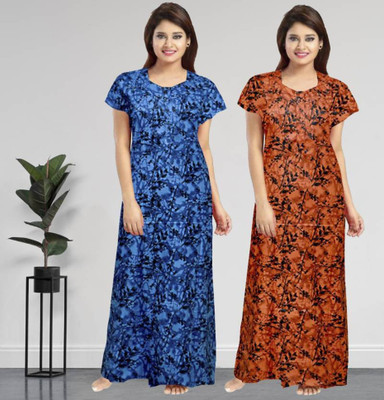 Mithitashu Women Nighty(Multicolor)