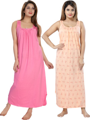 Mallinath Women Nighty(Multicolor)