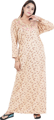 RILO Women Nighty(Beige)