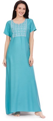 Sand Dune Women Nighty(Light Green)