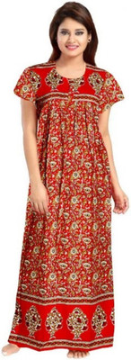 Sharma Distributor Women Nighty(Red)