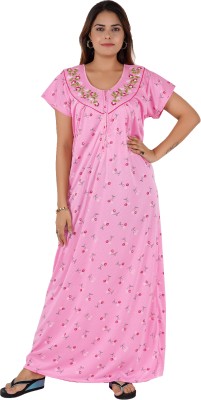 INSTRY Women Nighty(Pink)