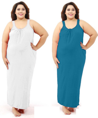 Wholesell Women Nighty Set(White, Blue)