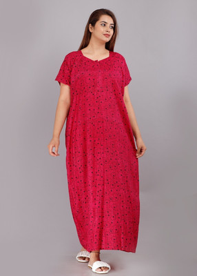 Ruishee Women Nighty(Pink)