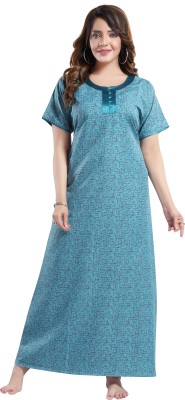 HouseOfCommon Women Nighty(Light Blue)