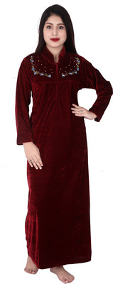 Robecult Women Nighty(Maroon)