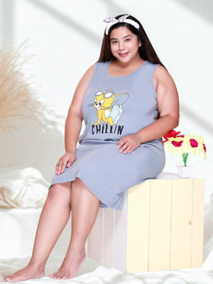 White Moon Women Nightshirts(Grey)
