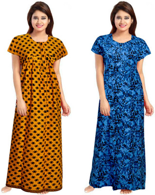 Saaviyo International Women Nightdress(Multicolor)