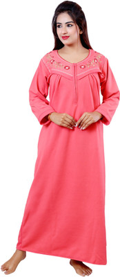 NACNO Women Maternity/Nursing Nighty(Pink)
