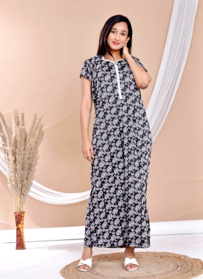 MF CREATION Women Nighty(Blue)