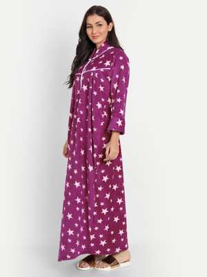 Gutthi Women Nightdress(Brown)