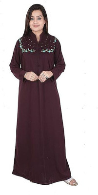 San Apparels Women Nighty(Brown)