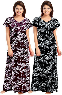 Sarthak Creation Women Nighty Set(Multicolor)