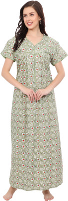 Ms.Lingies Women Maternity/Nursing Nighty(Green)