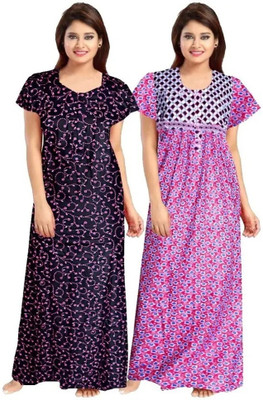 AAVYARA Women Nighty(Multicolor)