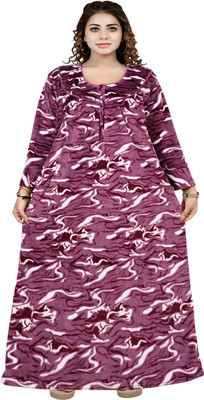 Balnce Collection Women Nighty(Purple)