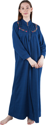 XELLENCE Women Nighty(Blue)