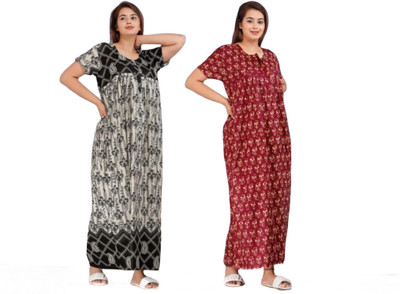 SG STAR Women Nightdress(Multicolor)