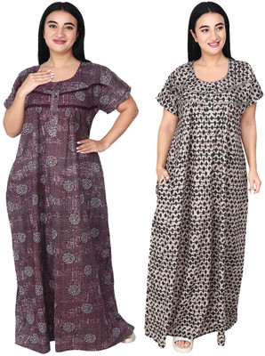 OSF Women Nighty(Multicolor)