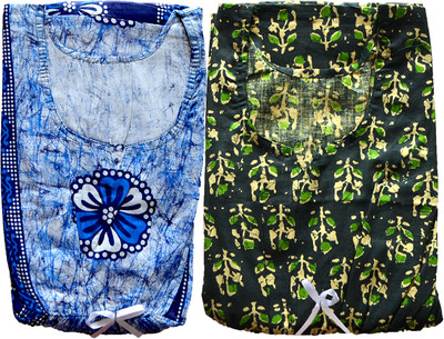 unlocked Women Nighty(Blue, Green)