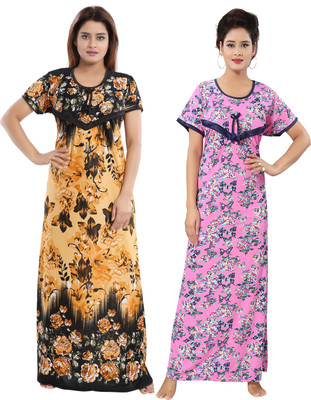 Babesa Women Maternity/Nursing Nighty(Multicolor)