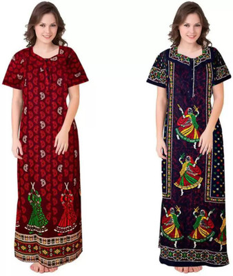 Shunit creation Women Nighty Set(Multicolor)