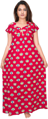 KriPal Women Nighty(Pink)
