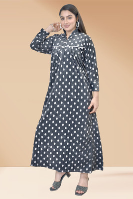 MECHANICALwear Women Nighty(Grey)