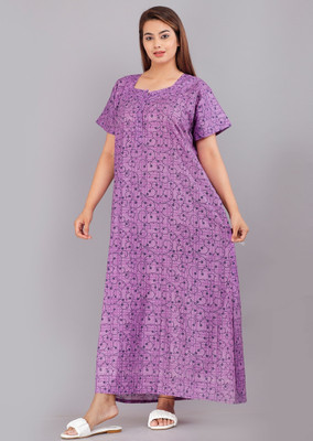 PINK CITY MART Women Nighty(Purple)