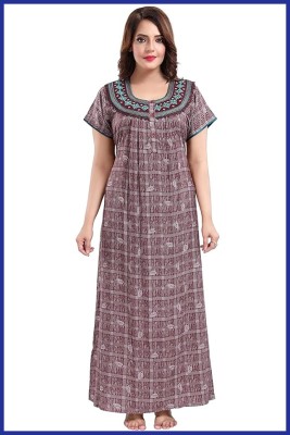 CHARMI Women Nighty with Robe(Multicolor)