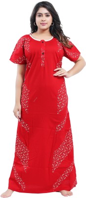 EVER LOVED Women Nightdress(Maroon)