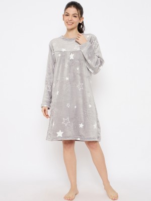 Camey Women Nighty(Grey)