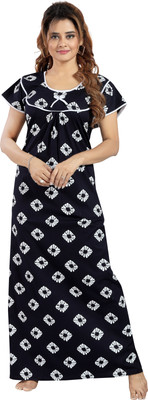 Nighty King Women Nighty(Black)