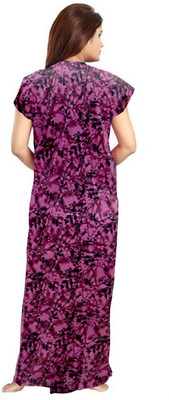 AakarShana Women Nightdress(Purple)