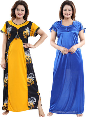 Babesa Women Nighty Set(Multicolor)