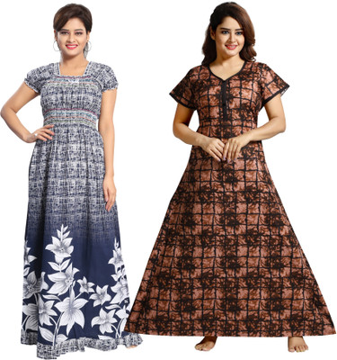 INNER BEATS Women Nightdress(Multicolor)