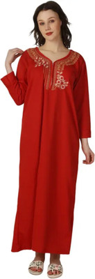Dreamom Women Nighty(Red)