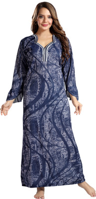 Wishtara Women Nighty(Dark Blue)