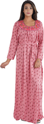 Bonjour Fashion Women Nighty(Pink)