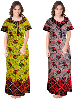 HouseOfCommon Women Nighty(Multicolor)