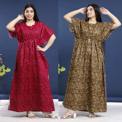 dinesh enterprises Women Nighty(Multicolor)