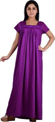 Piyali's Creation Women's Women Nighty(Purple)