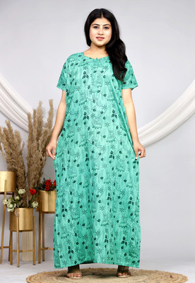 KUSHMETEXTILE Women Nighty(Multicolor)