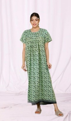 DEEPALI CREATION Women Nighty(Green)